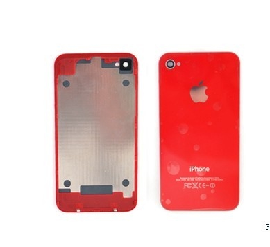 Van Goede Kwaliteit Van de Reparatiedelen van Iphone van de omzettingsuitrusting de Mobiel 4S Rood Rugdekking/Glas Verkoop
