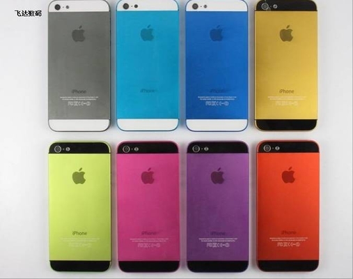 Van Goede Kwaliteit OEM de Kleurrijke Batterijdekking voor iPhone 5 Roze/Gele Vervangstukken,/nam/Purple toe Verkoop
